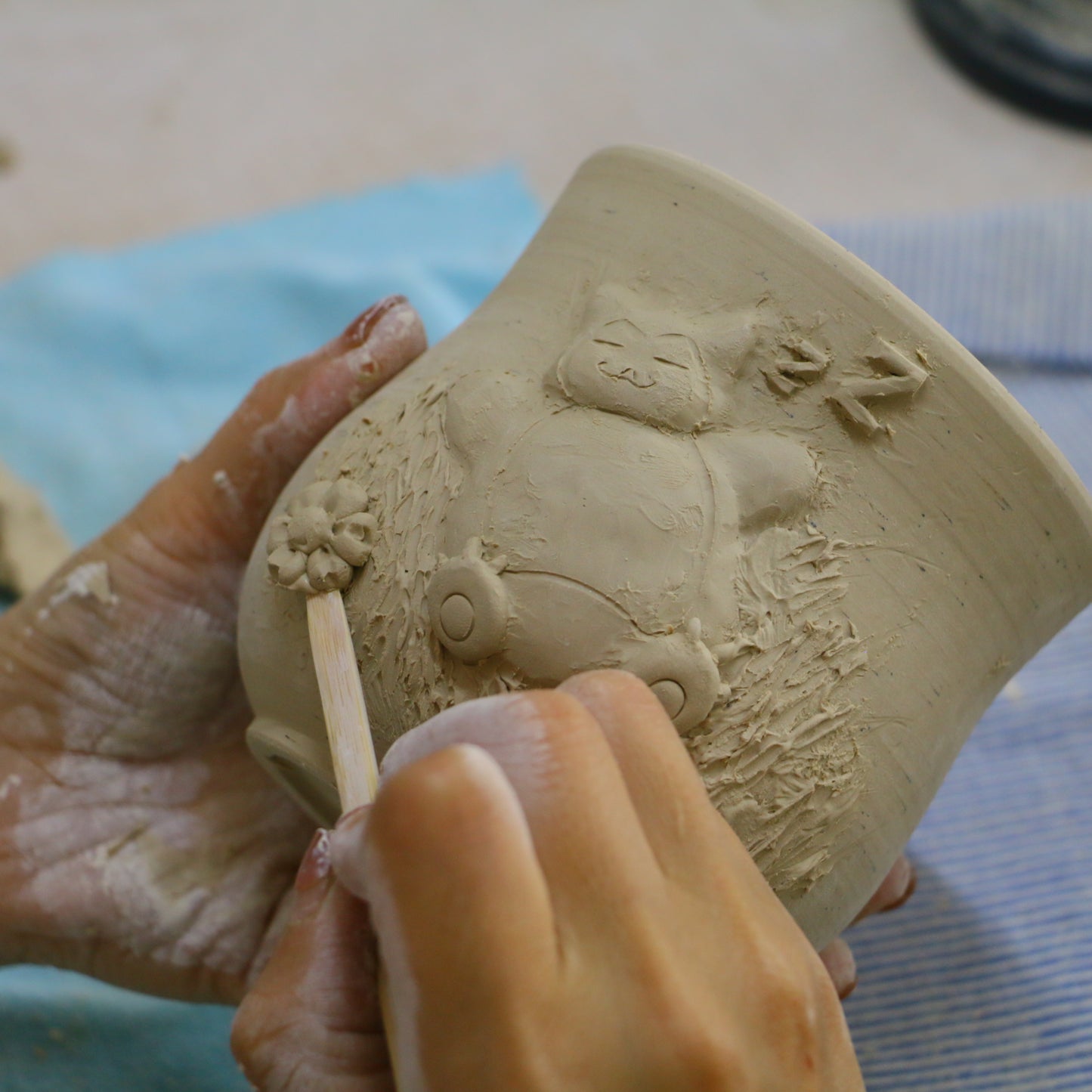 Custom Pokémon Ceramic Mug – Handmade 3D Relief Anime Cup for Gifts