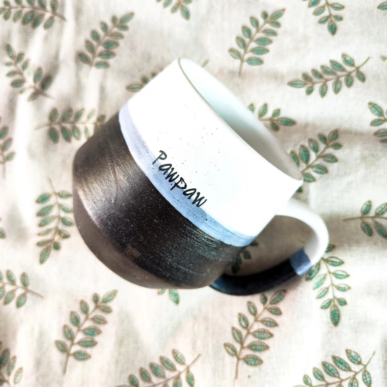 Handmade Ceramic Mug – Earthy Tones & Hand-Painted Gradient Pottery Cup
