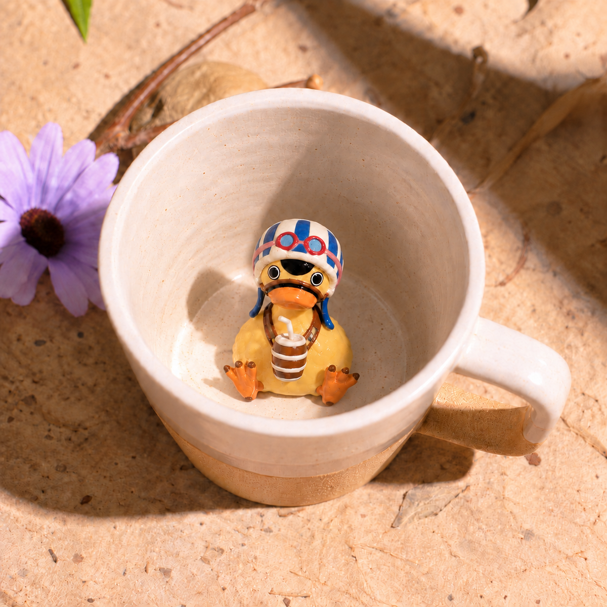 Handmade One Piece–Inspired Ceramic Mug – Custom Anime Character Figurine Cup