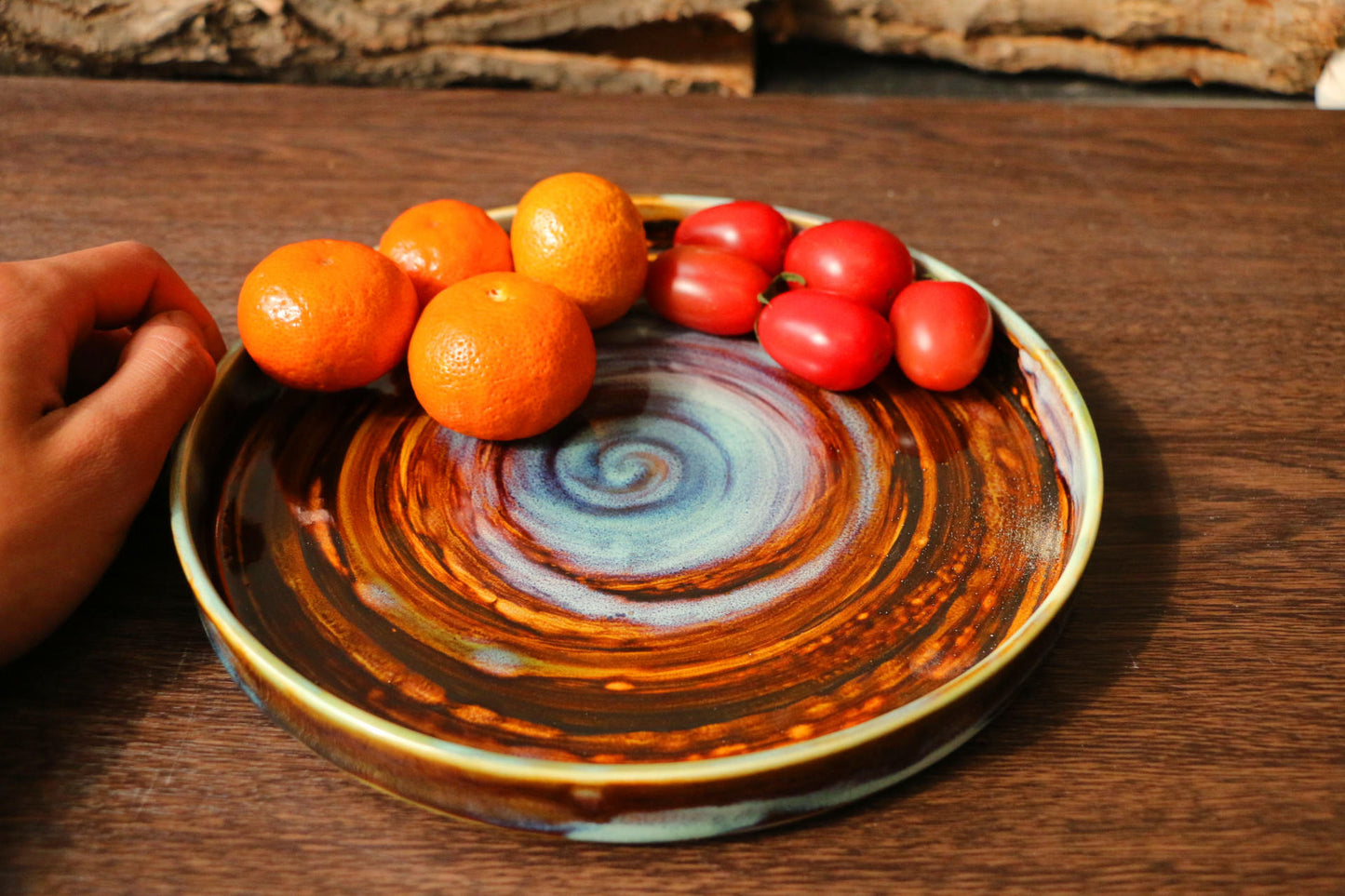 Handmade Ceramic Salad plate, Personalized Pottery Dinner Plate