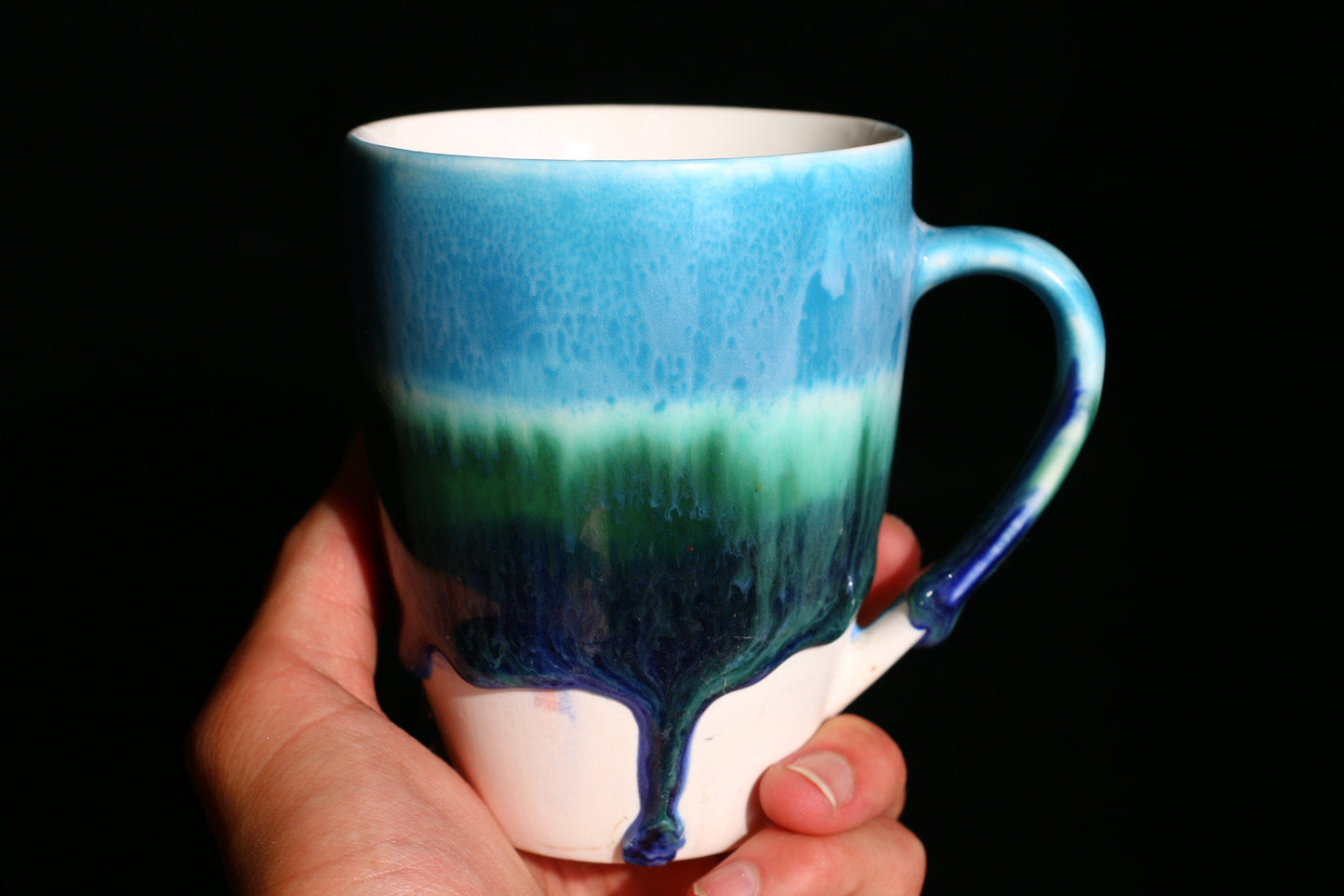 Handgemachte Regenwald Keramiktasse, personalisierte Keramik Kaffeetasse