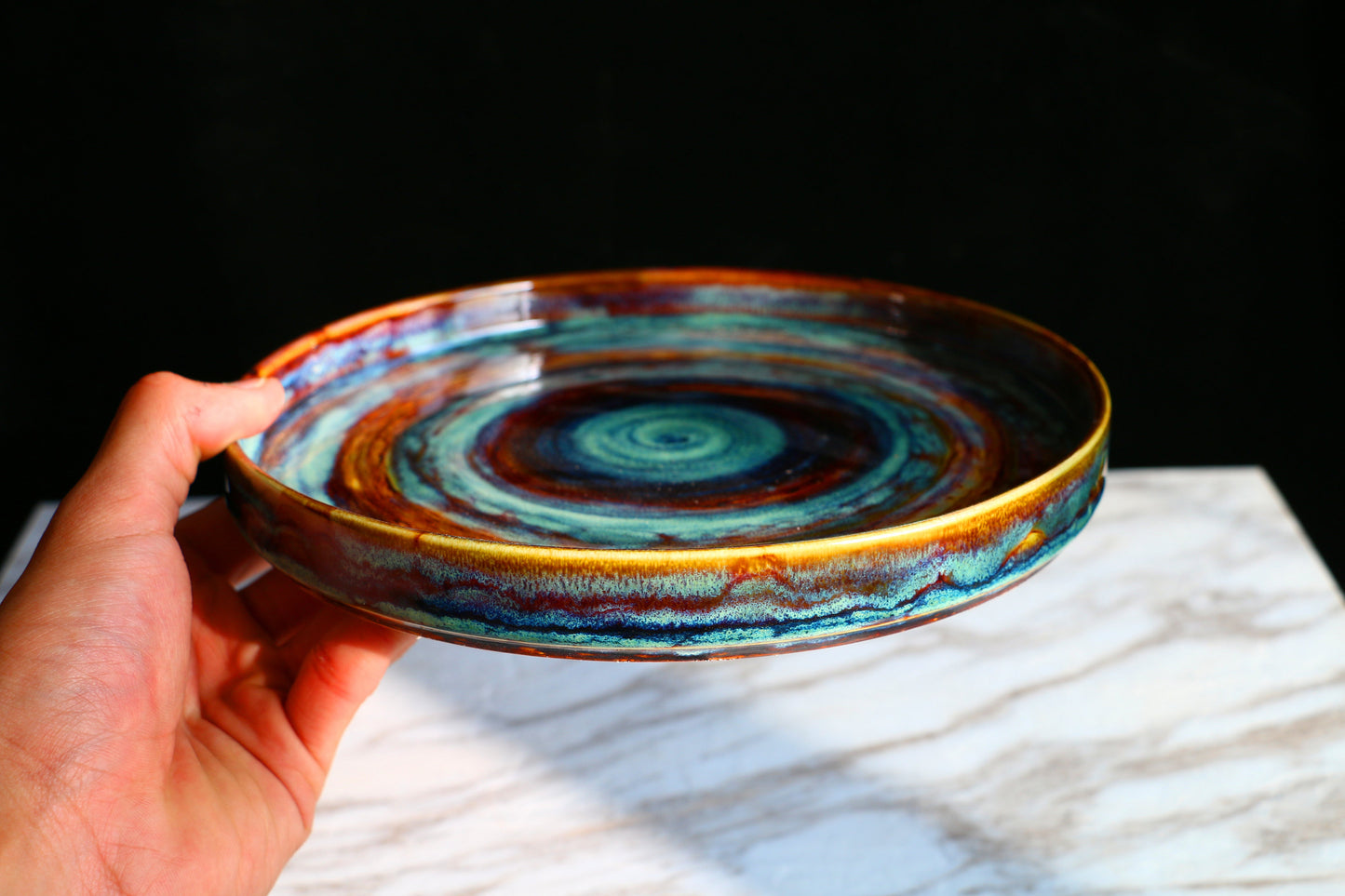 Handmade Ceramic Salad plate, Personalized Pottery Dinner Plate
