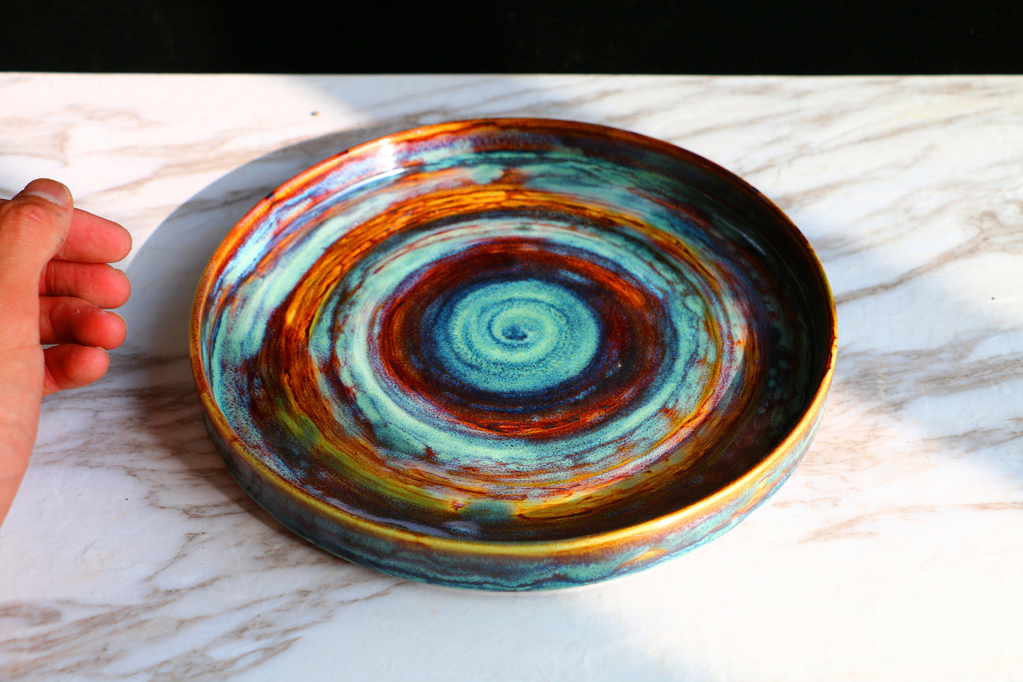 Handmade Ceramic Salad plate, Personalized Pottery Dinner Plate