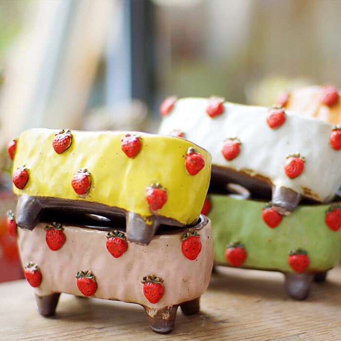Colorful Ceramic Flower Pot, Handmade Succulent Planter