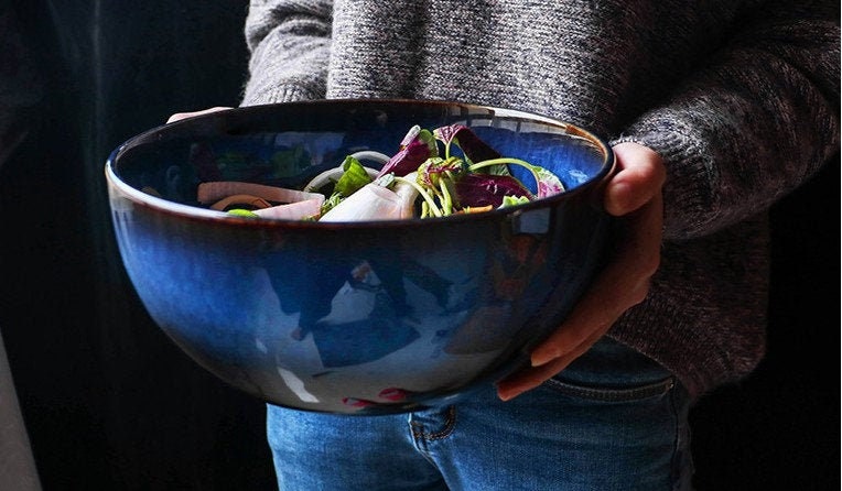 Ceramic Bowl, Handmade Pottery Serving Bowl, Personalized Rustic Dinnerware, Fruit Bowl, House Warming Gift, Kitchen Decor