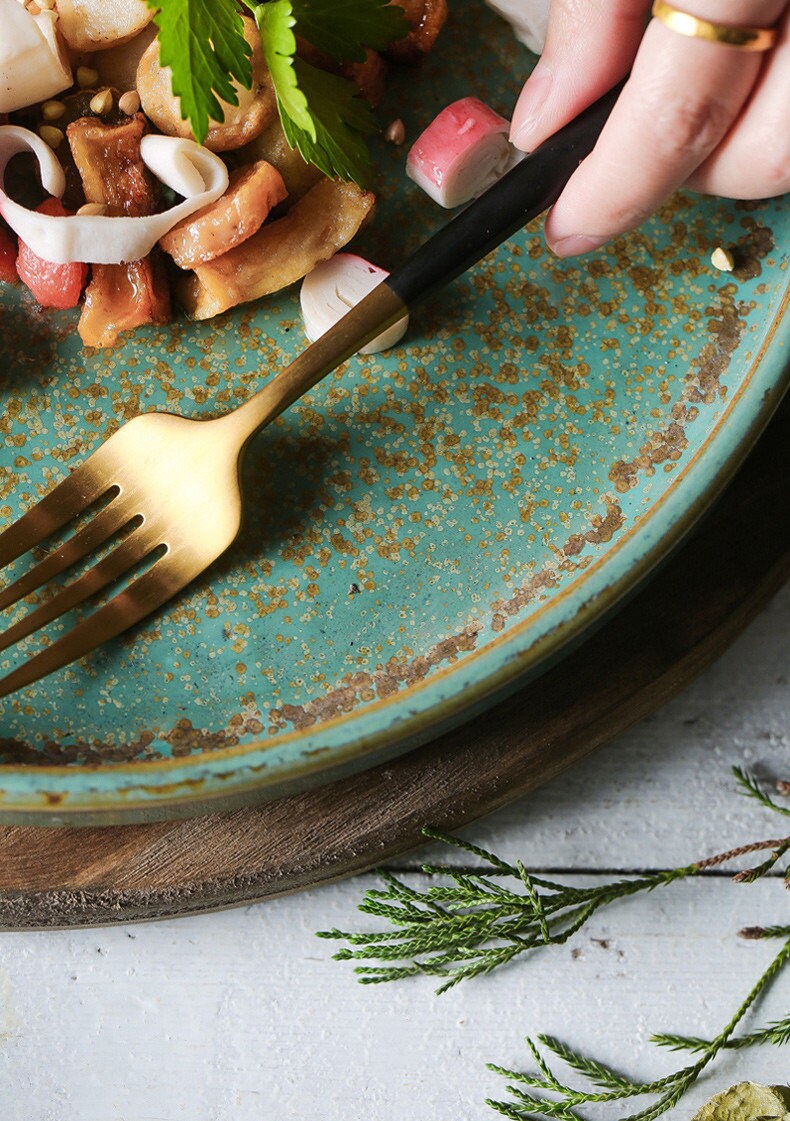Ceramic Salad Plate, Handmade Personalized Pottery Dinnerware, Serving Tray