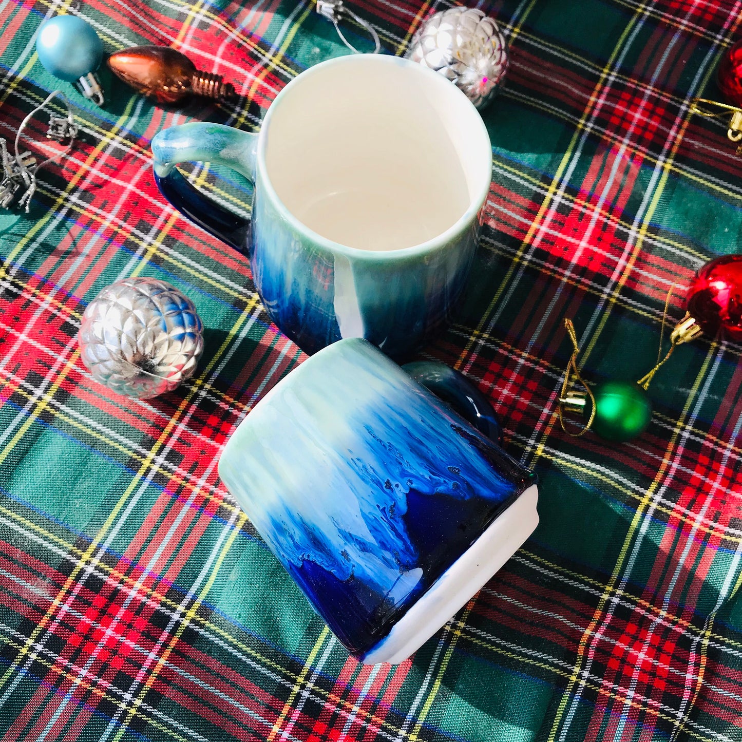 Handmade Ceramic Mug – Unique Dripping Glaze Design – Artistic Coffee & Tea Cup