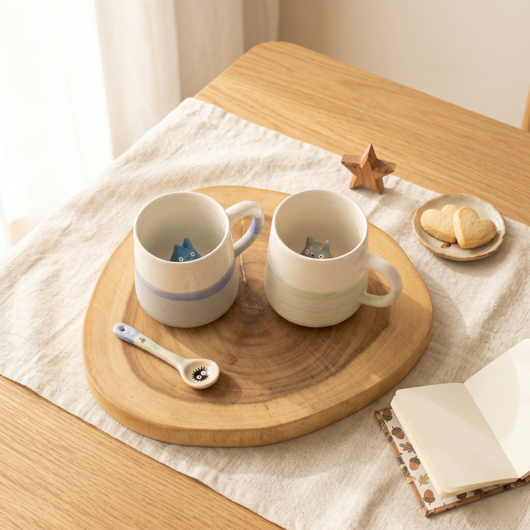 Totoro Handgemachte Keramiktasse – Gemütliches Ghibli-Geschenk für Anime- und Teeliebhaber