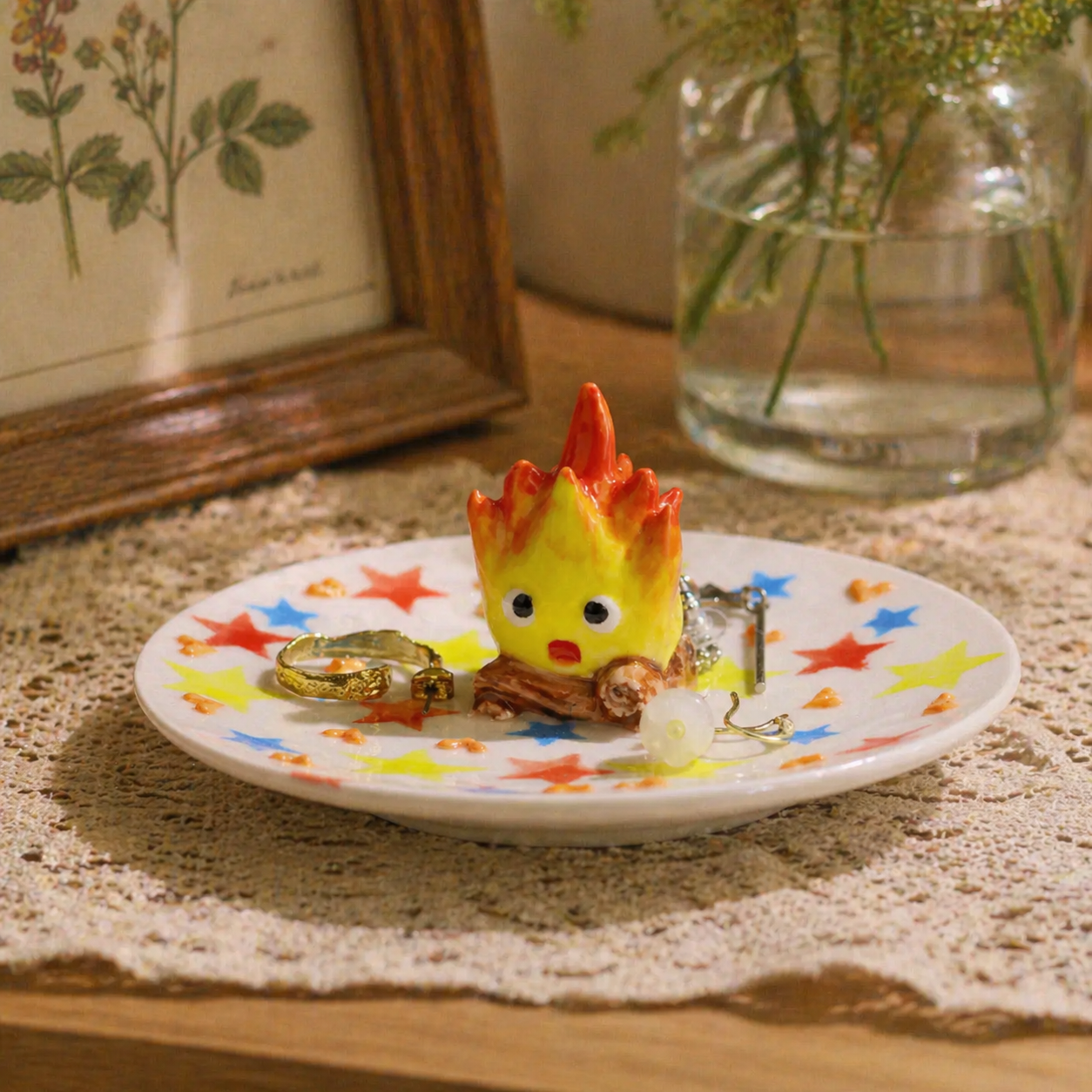 Kawaii Totoro Ceramic Ring Dish – Handmade Jewelry Tray & Gift for Ghibli Fans