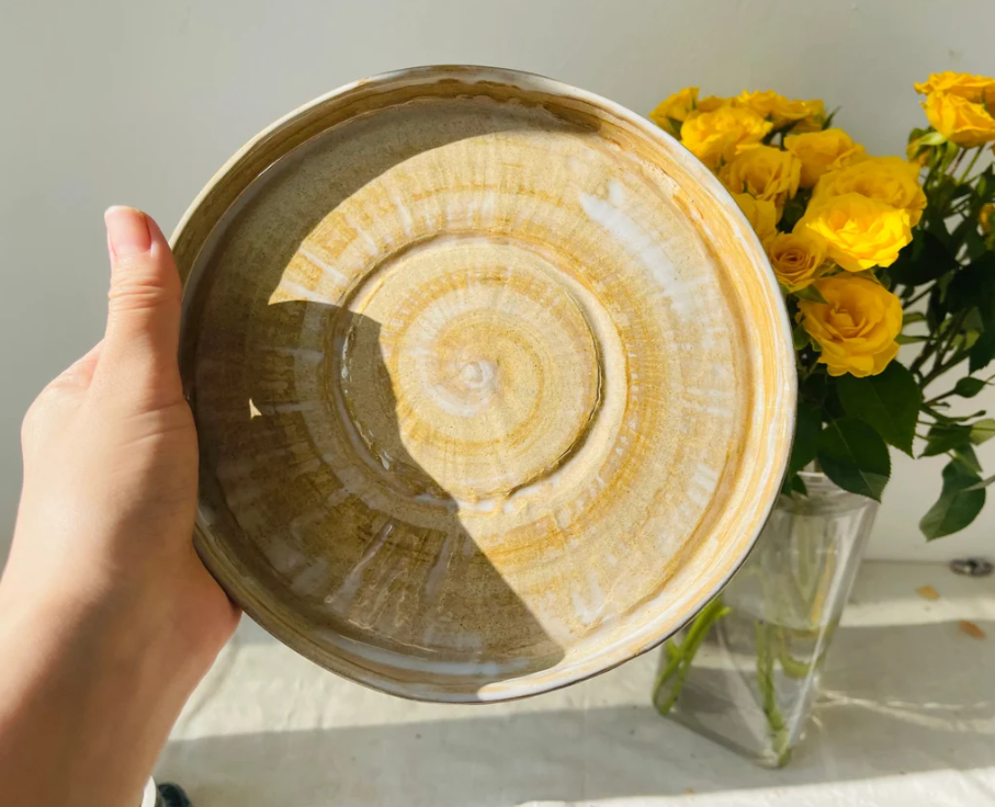 Ceramic Dinner Plate, Handmade Personalized Pottery Dinnerware, Serving Platter