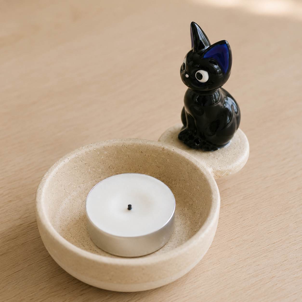 Custom Ceramic Pet Candle Holder, Dog or Cat Handmade Candlestick Holder