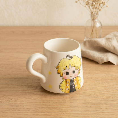 Demon-Slayer Agatsuma Zen'itsu Ceramic Mugs, Personalized Ceramic Cup for Anime Lovers