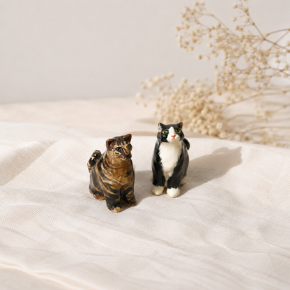 Personalisierte Katzen Keramik Figur, Personalisierte Haustier Skulptur, Handgemachte Katzen Keramik Miniatur