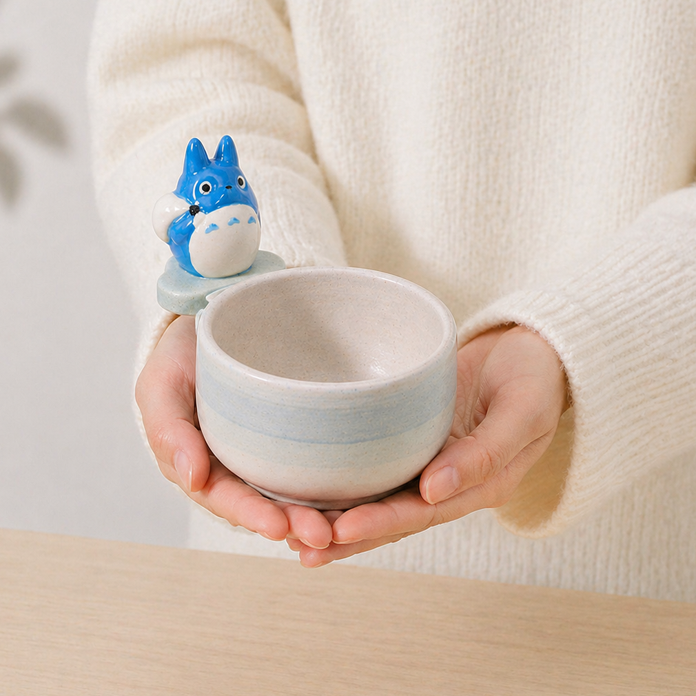 Handmade Cute Totoro&Jiji Ceramic Flower Pot, Perfect for Succulents and Small Plants