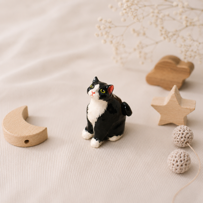 Personalisierte Katzen Keramik Figur, Personalisierte Haustier Skulptur, Handgemachte Katzen Keramik Miniatur
