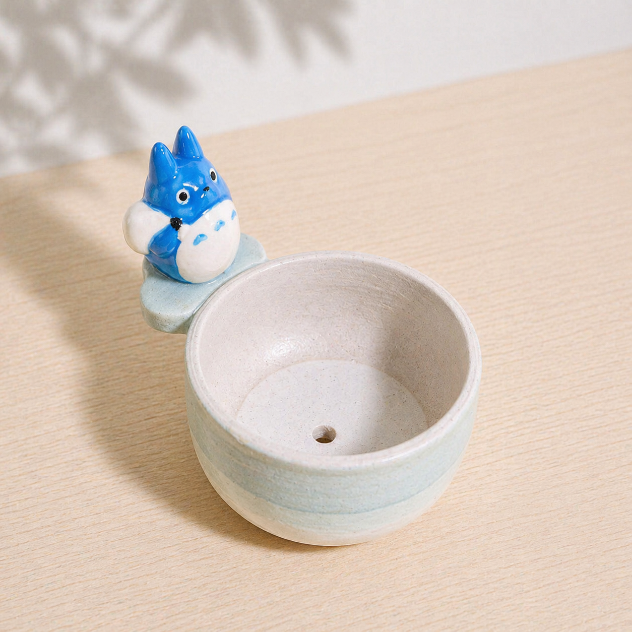 Handmade Cute Totoro&Jiji Ceramic Flower Pot, Perfect for Succulents and Small Plants