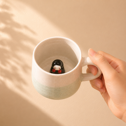 No Face Man Handmade Ceramic Coffee Mug for Anime Gift
