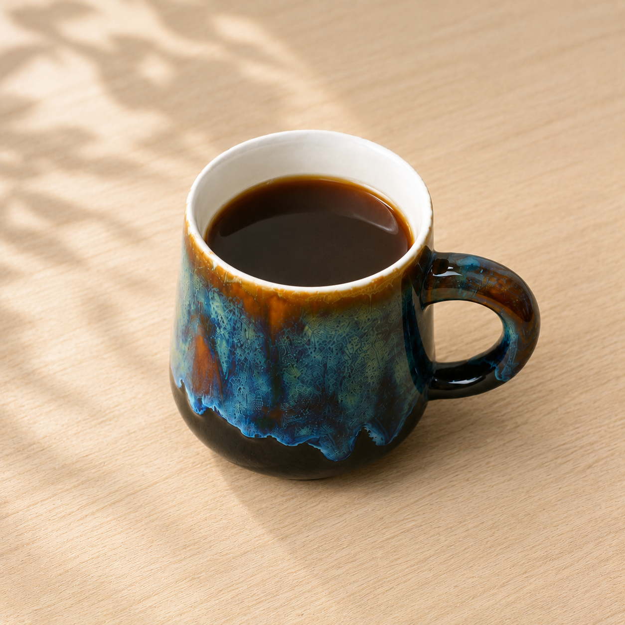 Handmade Artisan Personalized Ceramic Mug, Blue Pottery Coffee Cup