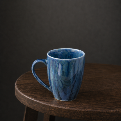 Ceramic Coffee Mug Handmade, Peacock Personalized Pottery Mug