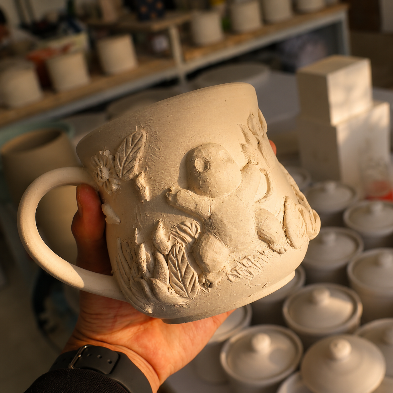Handmade Charmander Mug, Custom Pokémon-Inspired Ceramic Coffee Cup