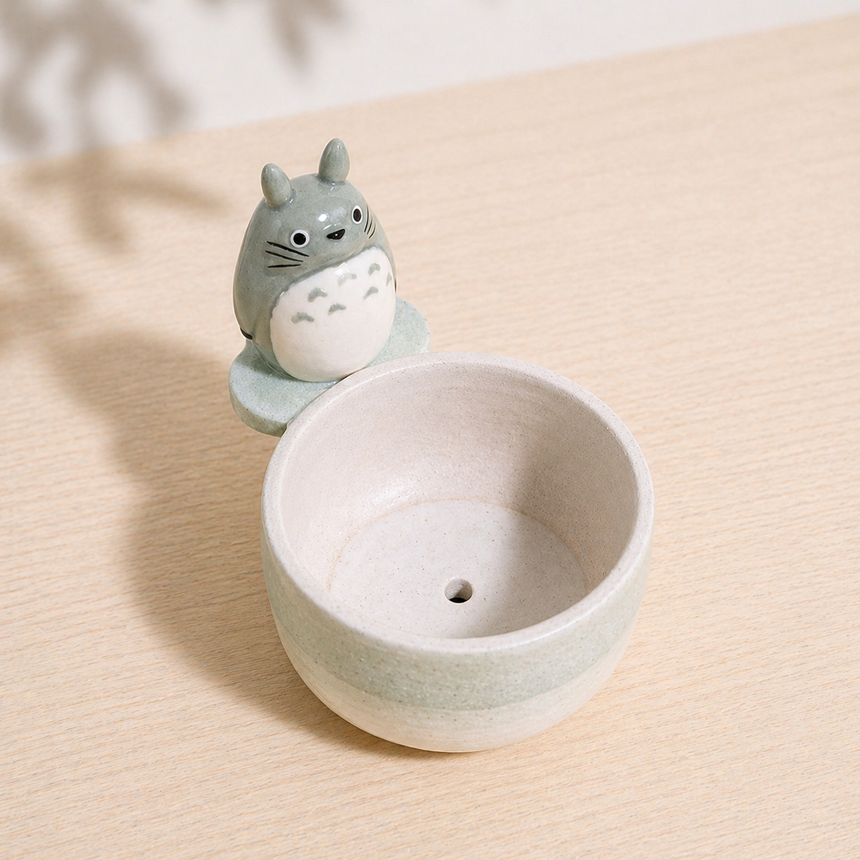 Handmade Cute Totoro&Jiji Ceramic Flower Pot, Perfect for Succulents and Small Plants