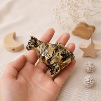 Personalisierte Katzen Keramik Figur, Personalisierte Haustier Skulptur, Handgemachte Katzen Keramik Miniatur