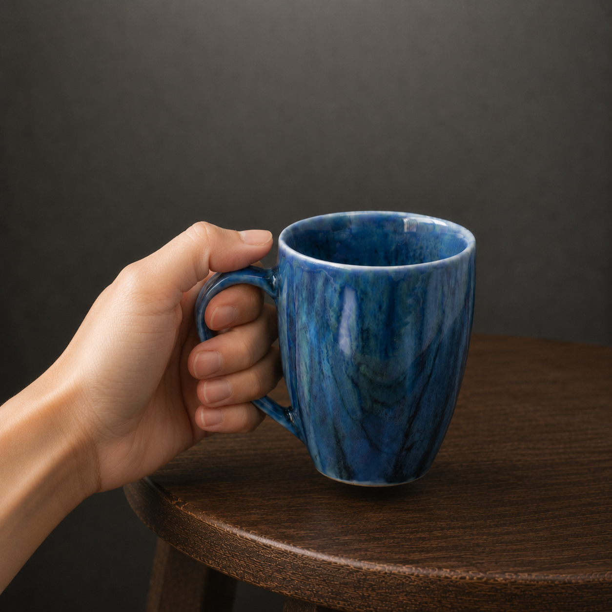 كوب قهوة سيراميك مصنوع يدويًا، كوب فخاري مخصص على شكل طاووس