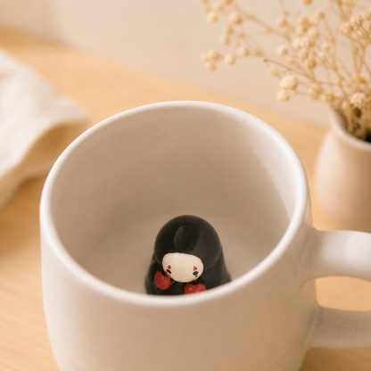 No Face Man Handmade Ceramic Coffee Mug for Anime Gift