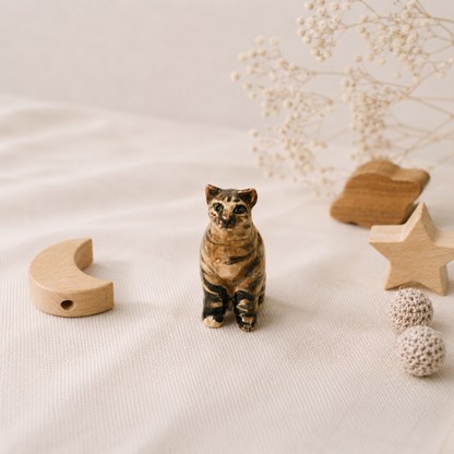 Personalisierte Katzen Keramik Figur, Personalisierte Haustier Skulptur, Handgemachte Katzen Keramik Miniatur