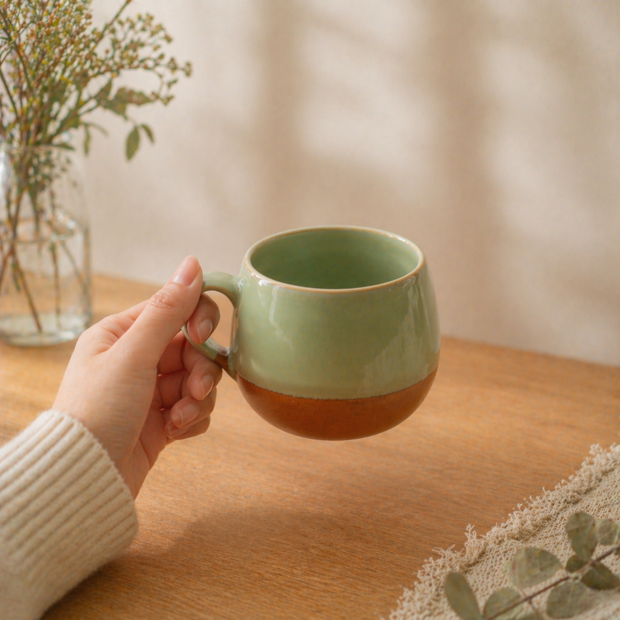 Handmade Personalized Ceramic Coffee Mug, Custom Name/Logo Mug