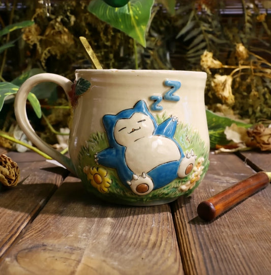 Custom Pokémon Ceramic Mug – Handmade 3D Relief Anime Cup for Gifts