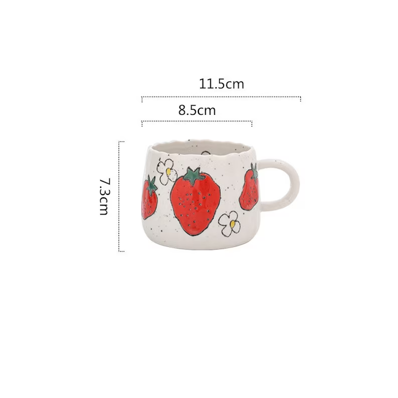 Handmade Sweet and Juicy Ceramic Fruit Mug, Personalized Pottery Mug