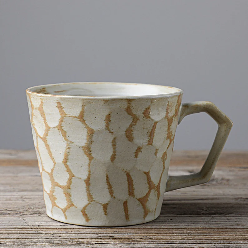 Handmade Vintage Ceramic Coffee Mug, Personalized Pottery Mug