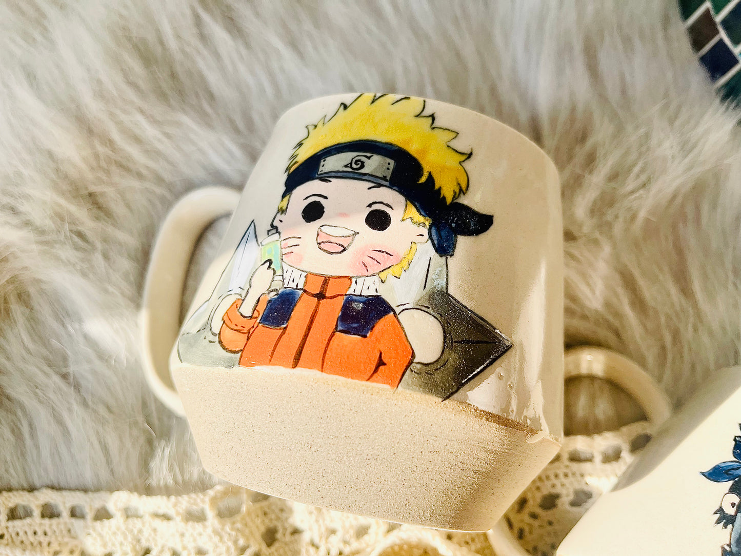 Naruto Handpainted Ceramic Coffee Mugs, Personalized Anime-Inspired Cup for Gifts