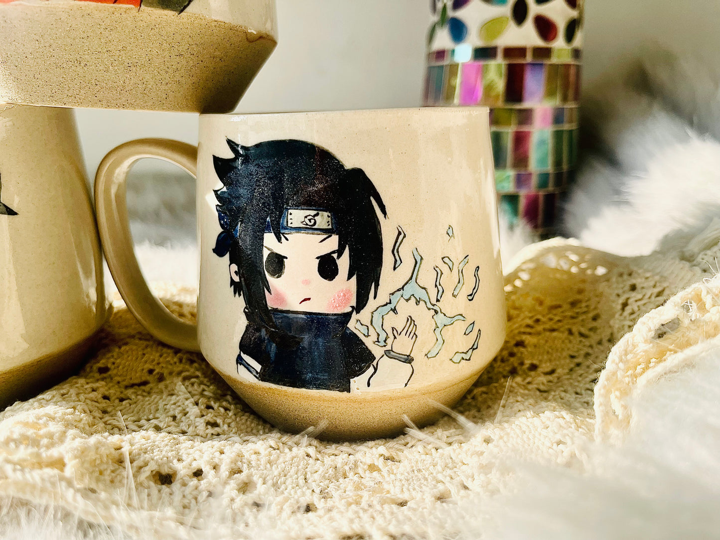 Naruto Handpainted Ceramic Coffee Mugs, Personalized Anime-Inspired Cup for Gifts