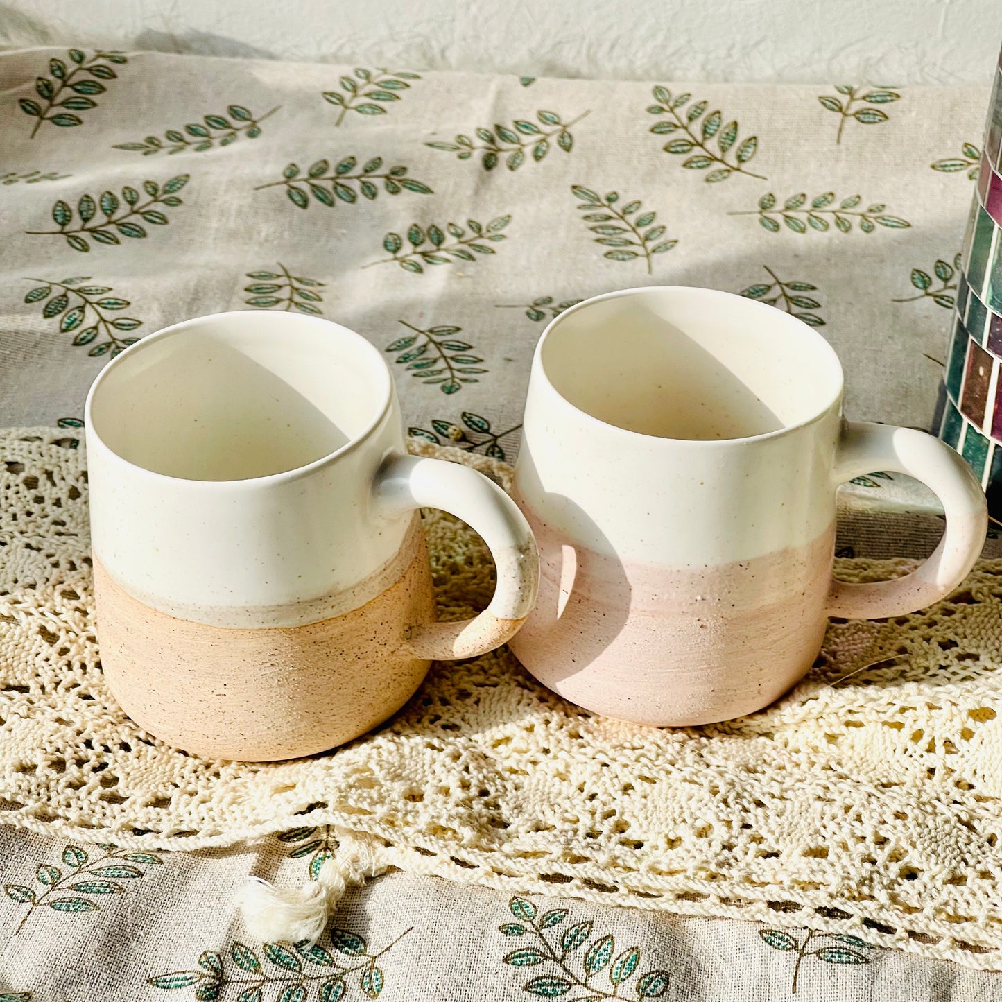 Jiji & Mei Handmade Anime Ceramic Mug, Character Inside Mug for Gifts