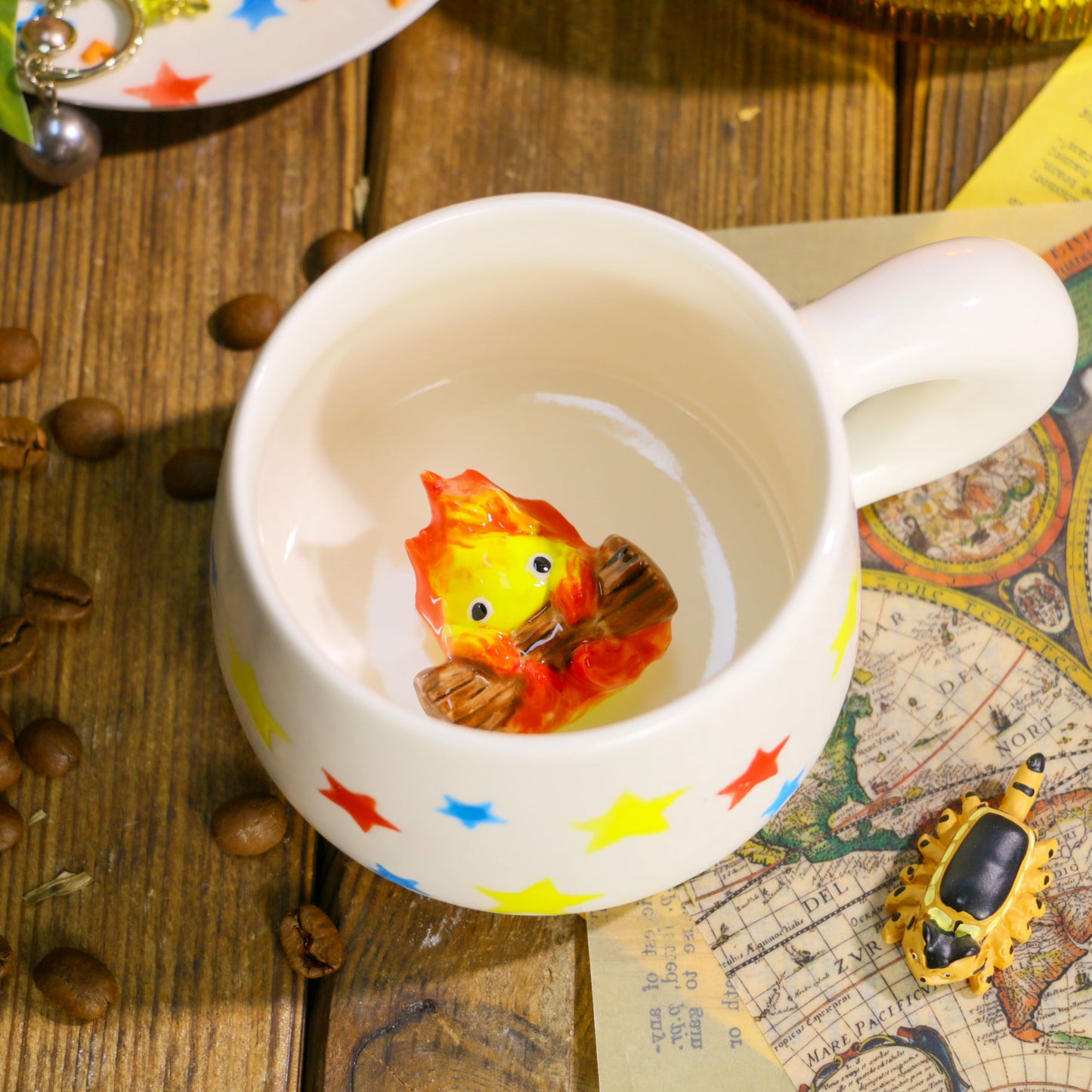 Handmade Calcifer Mug – Fiery Ghibli Magic for Tea & Coffee Lovers