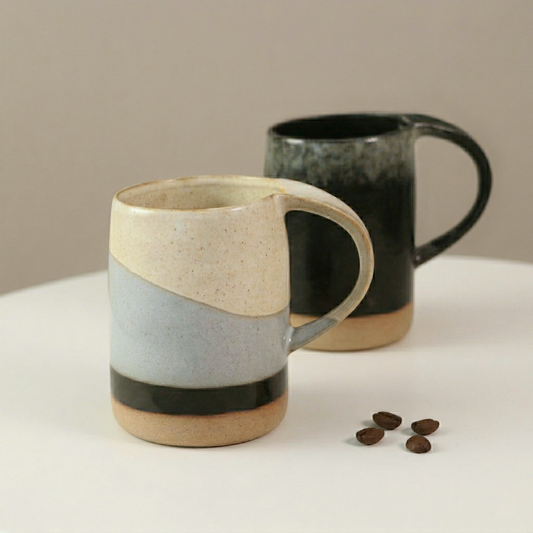 Custom Engraved Ceramic Mug – Personalized Name or Logo – Handmade Pottery Coffee Cup