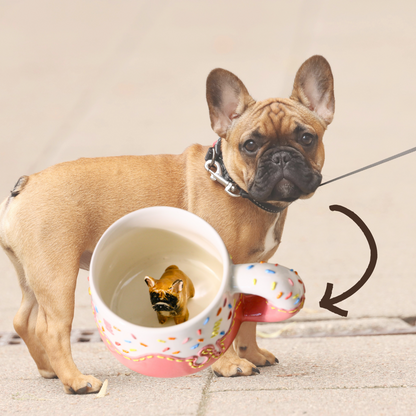 Custom 3D Pet Portrait Mug, Handmade Personalized Coffee Mug with Dog or Cat Figurine