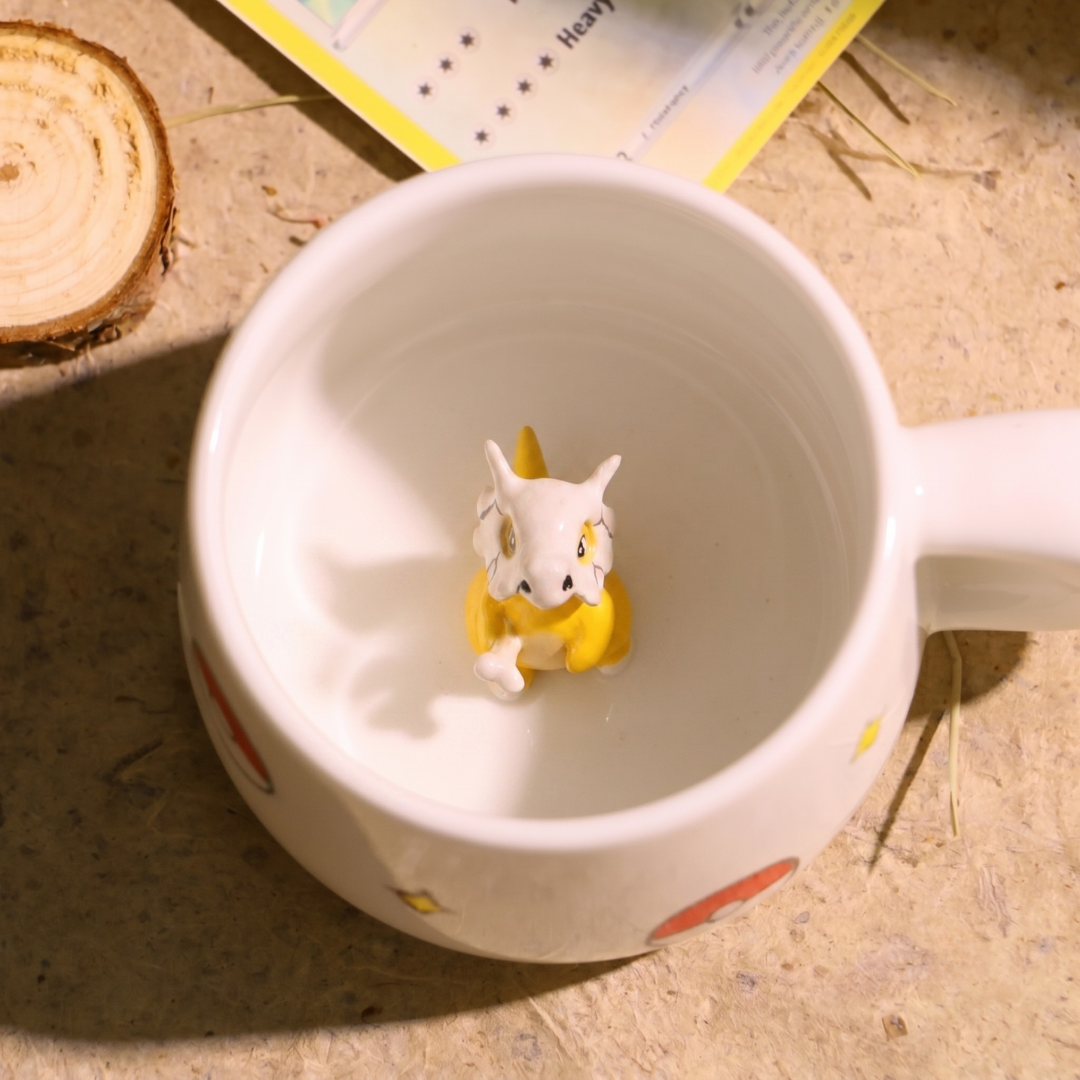 Custom Pokémon-Inspired Mug, Handmade Ceramic Coffee Cup with Surprise Character Inside