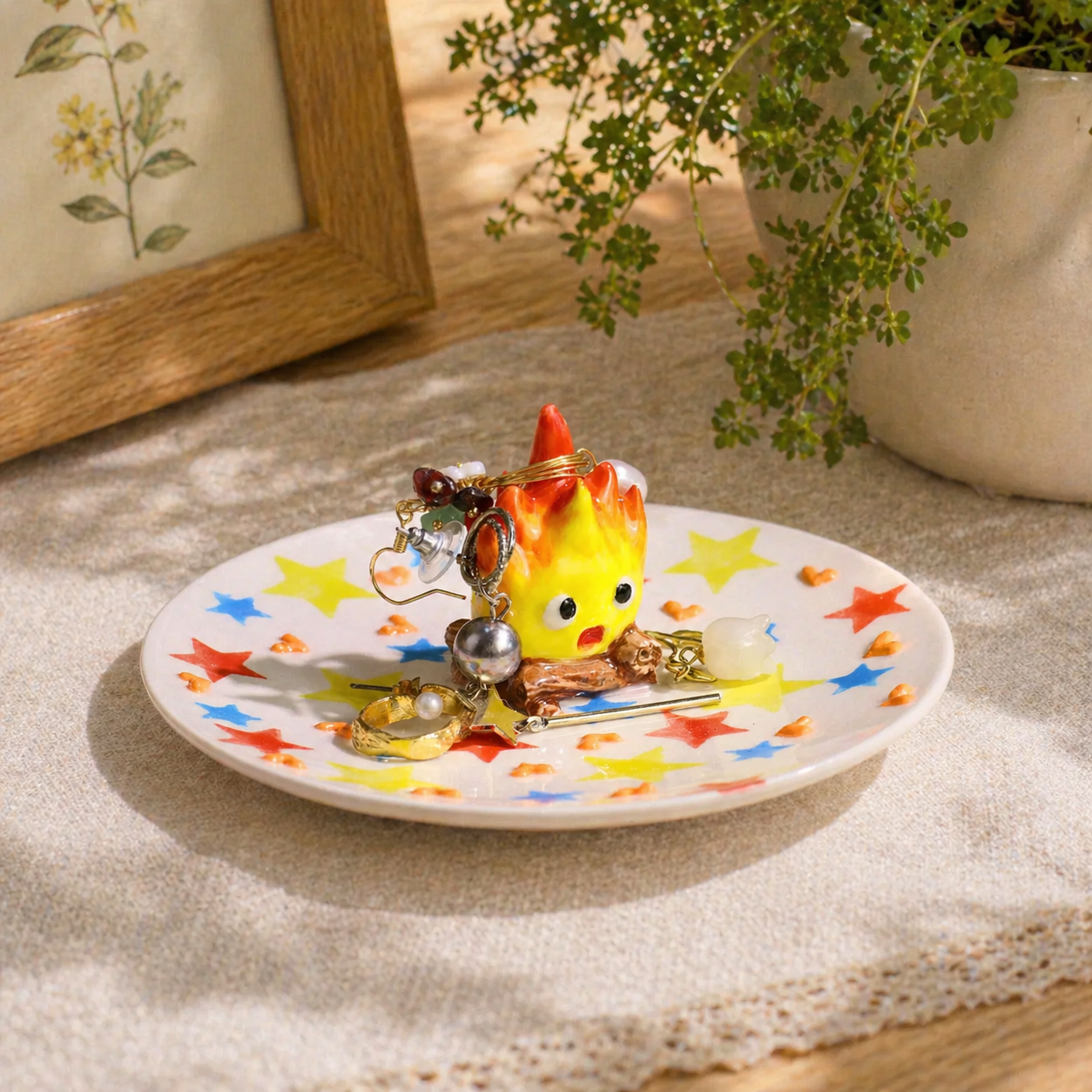 Kawaii Totoro Ceramic Ring Dish – Handmade Jewelry Tray & Gift for Ghibli Fans