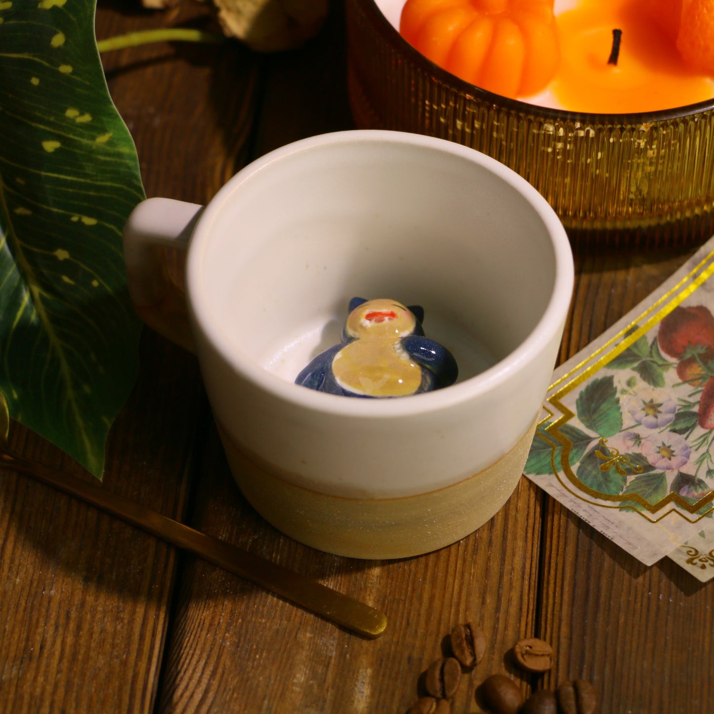 Handmade Pokémon-Inspired Ceramic Mug – Cute Anime Figurine Coffee Cup