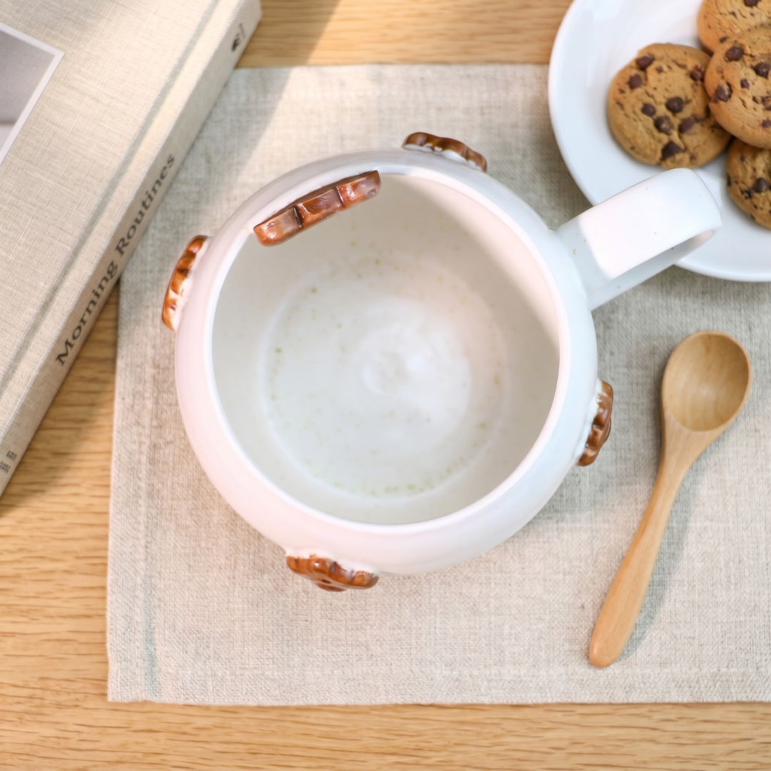 Handmade 3D Bear Mug – Cute Ceramic Coffee Cup with Adorable Bear Accents