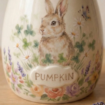 Custom Pet Portrait Ceramic Memorial Urn – Handmade Pet Ashes Keepsake