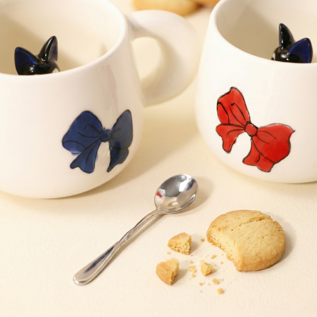 Jiji Handmade Anime Ceramic Coffee Mug, Character Inside Mug for Gifts