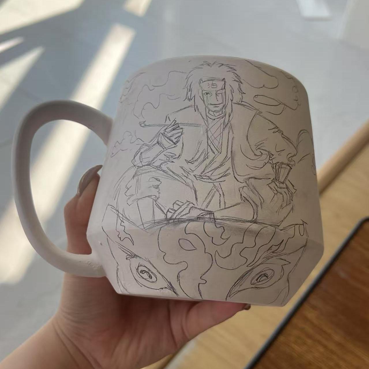 Custom Hand-Painted Portraits Mug, Personalized Art from Your Photo or Idea