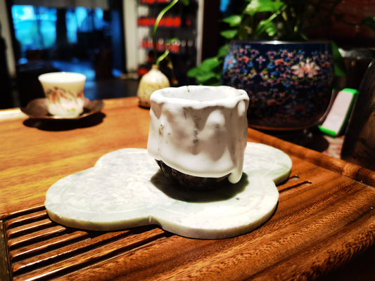 White Onyx Teacups, Volcanic Clay Teacups for Tea Lovers