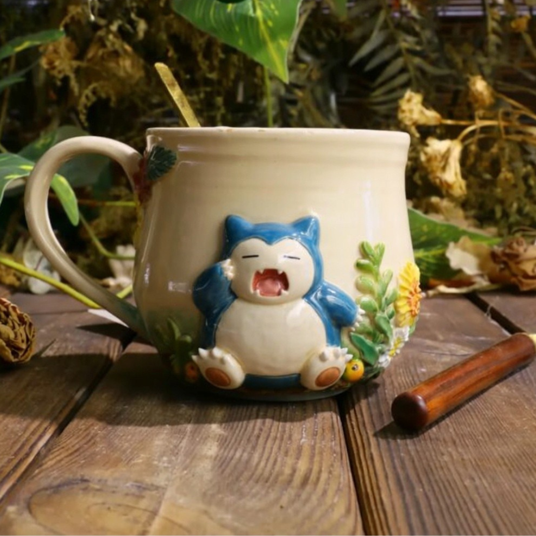 Custom Pokémon Ceramic Mug – Handmade 3D Relief Anime Cup for Gifts