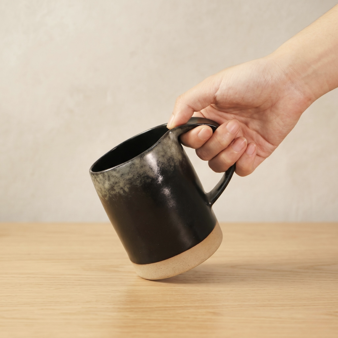 كوب سيراميك مصنوع يدويًا، كوب قهوة باسم/شعار مخصص
