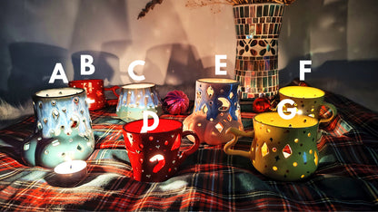 Handcrafted Ceramic Candle Holders for Christmas Gift